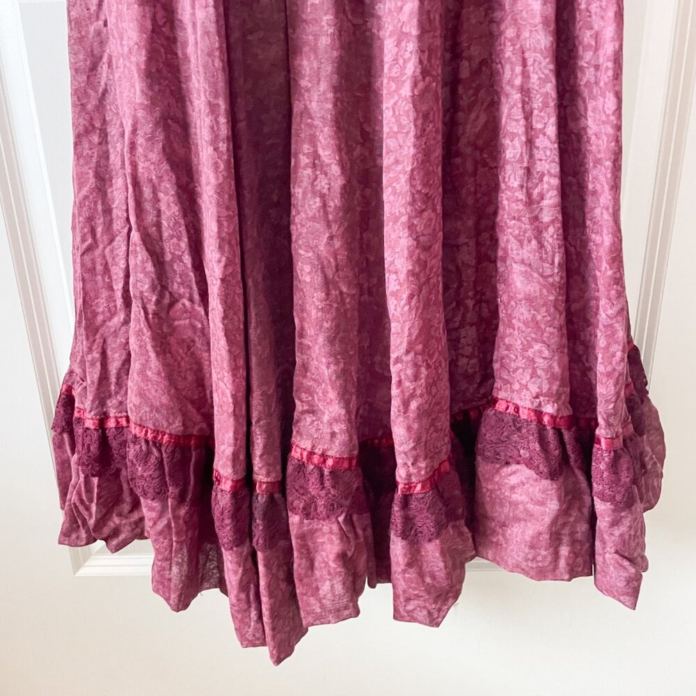 Vintage Gunne Sax by Jessica McClintock Maroon/Purple Dress - Picture 12 of 14